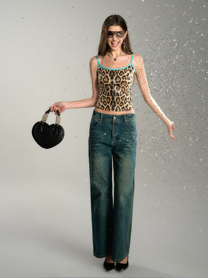 Gillian – Leopard Print Sequined Vest