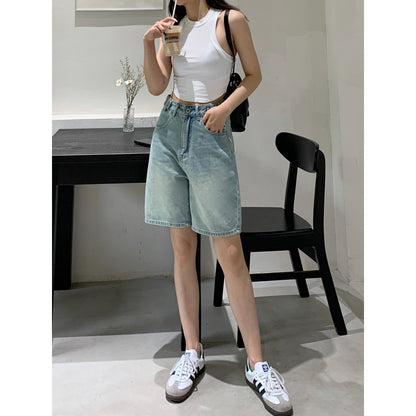Shannon – Retro High-Waist Denim Shorts