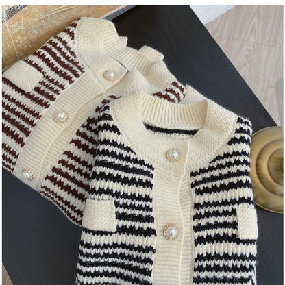 Anna – Striped Korean Cardigan