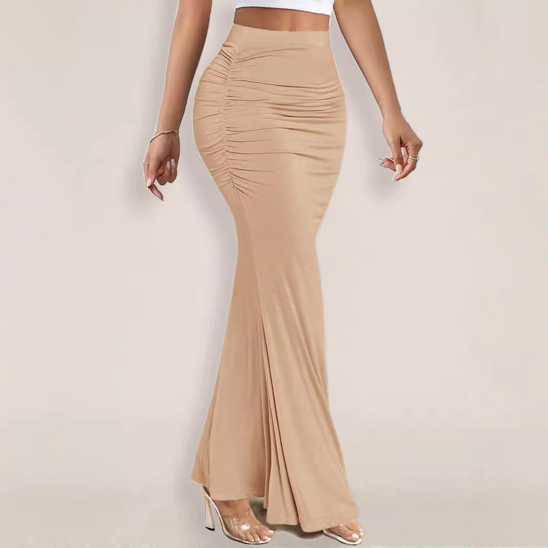 Linda – Sexy Slim Fit Long Dress with Pleated Wide Hem