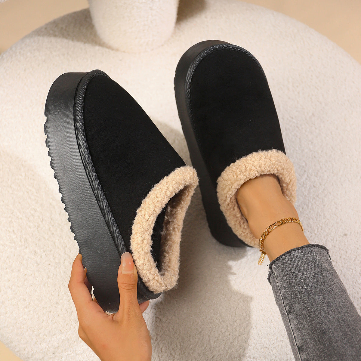 Faith – Women's Indoor Vegan Suede Slippers
