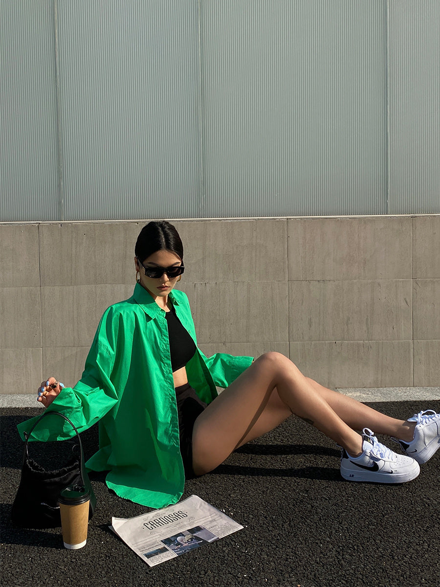 Joanne – Loose Fit POLO Collar Sunscreen Shirt