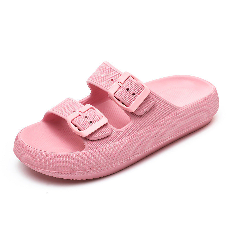 Susan – Soft Platform Double Buckle Slippers