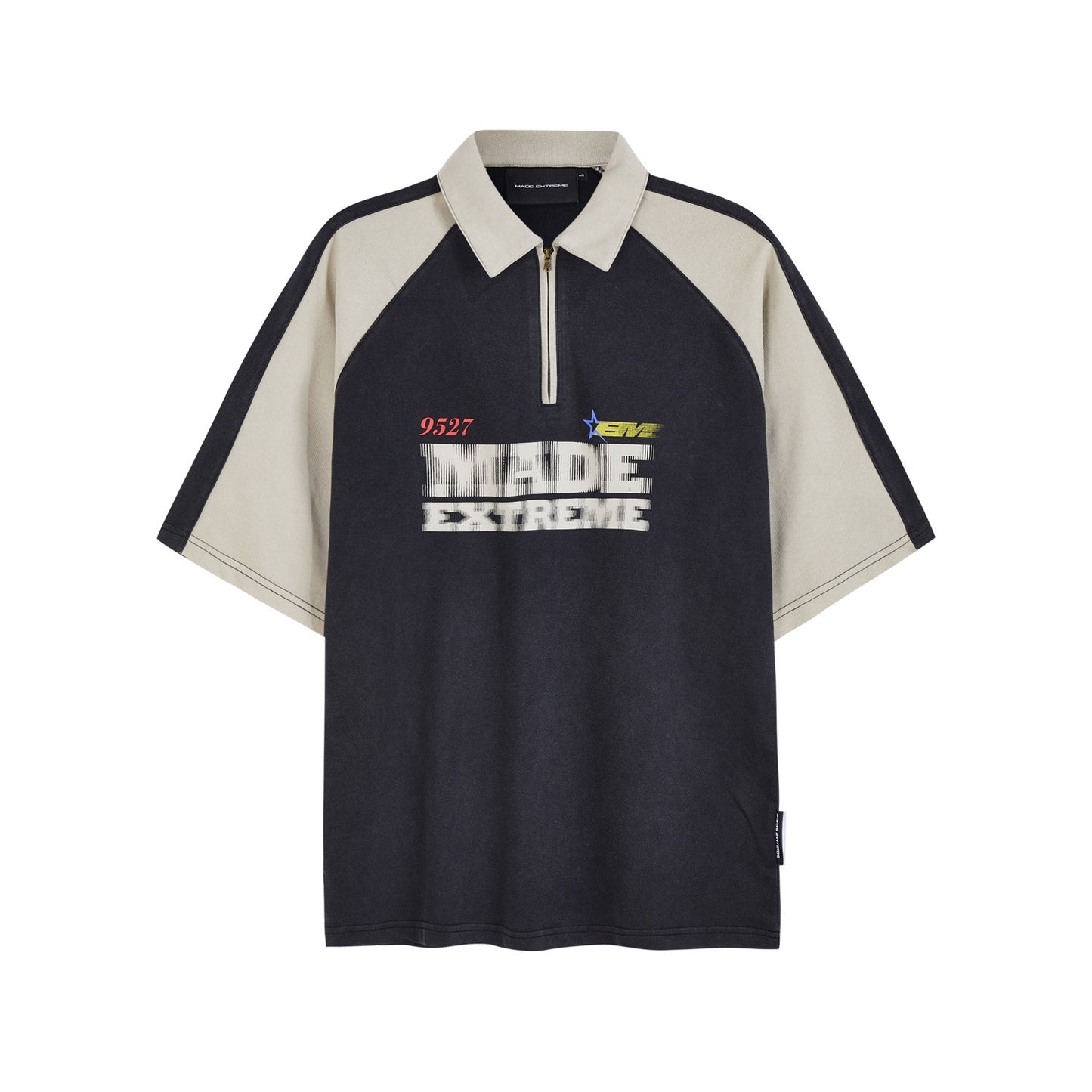 Giles – Retro Contrast Half-Zip Polo