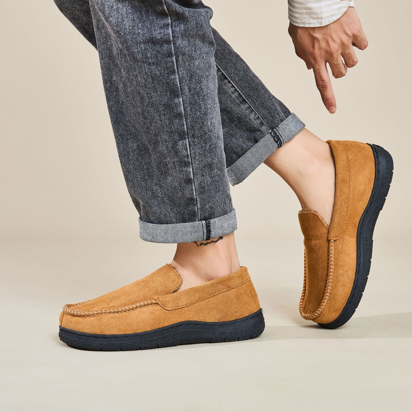 Gerald – Men's Fleece-lined Non-slip Slippers