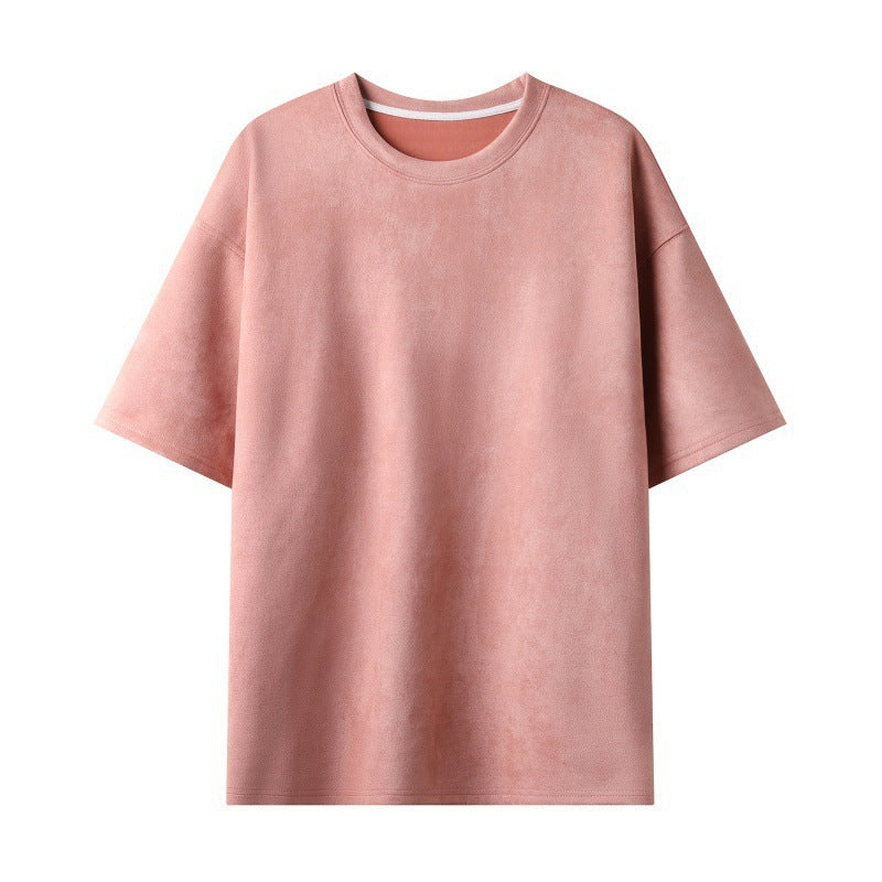 Nigel – Men's Loose Vegan Suede Pullover T-Shirt