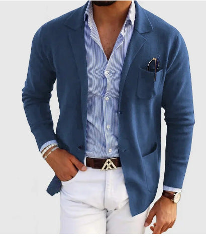 Edward – Men's Spring Printed Double Button Suit Jacket