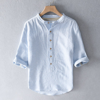 Mick – Loose Linen Lapel Top