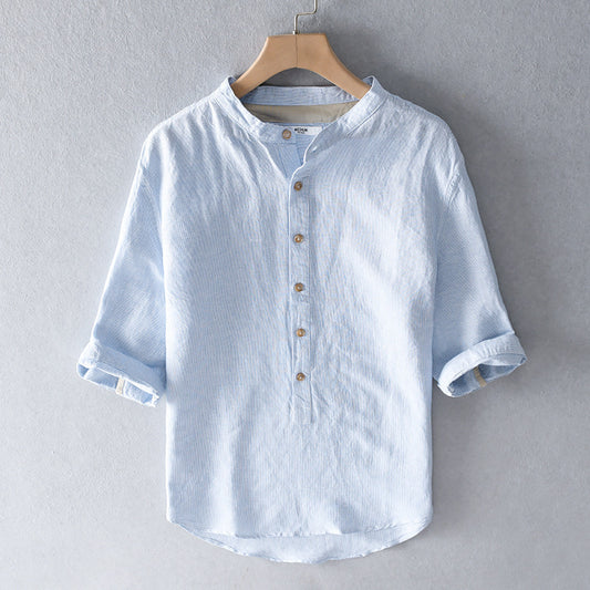 Mick – Loose Linen Lapel Top