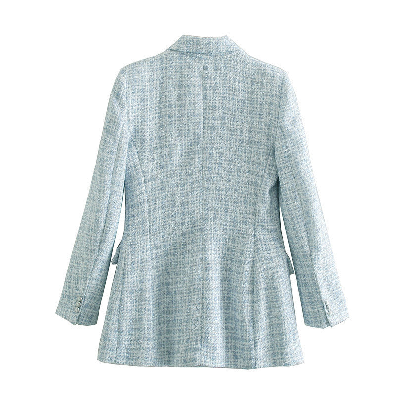 Mandy – Women's Summer Check Slim Fit Blazer