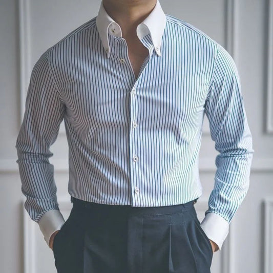 Sean – Vintage Striped Long Sleeve Shirt