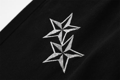 Alfred – Star Embroidered Wide-Leg Denim Pants