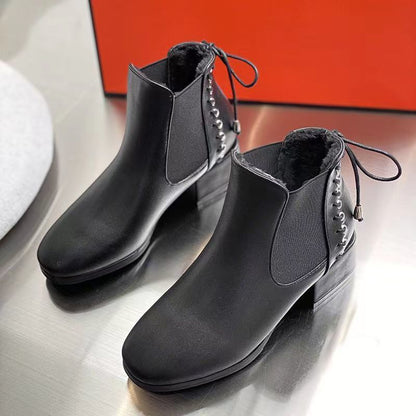 Esme – Velvet Warm Booties for Women