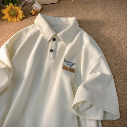 David – Retro Men's Polo Shirt with Dots
