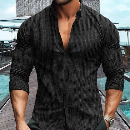 Edward – Men's Solid Long-Sleeve Cardigan