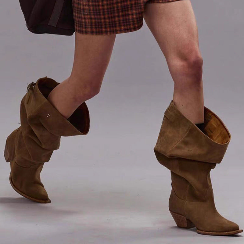 Claire – Chic Pleated Boots
