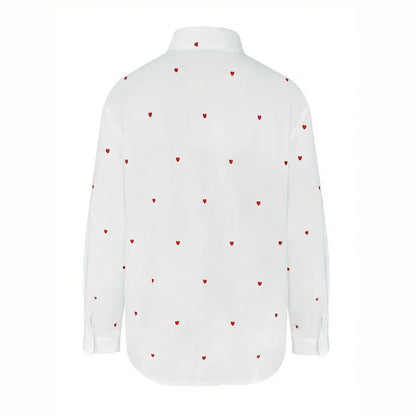 Janet – Heart Print Long Sleeve Shirt