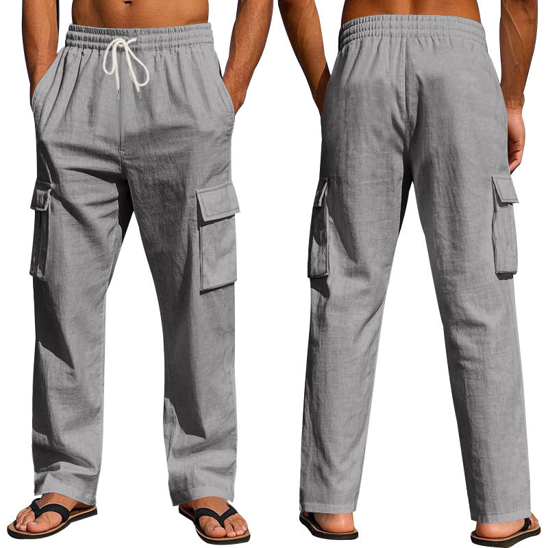 Luke – Men's Breathable Linen Cargo Pants