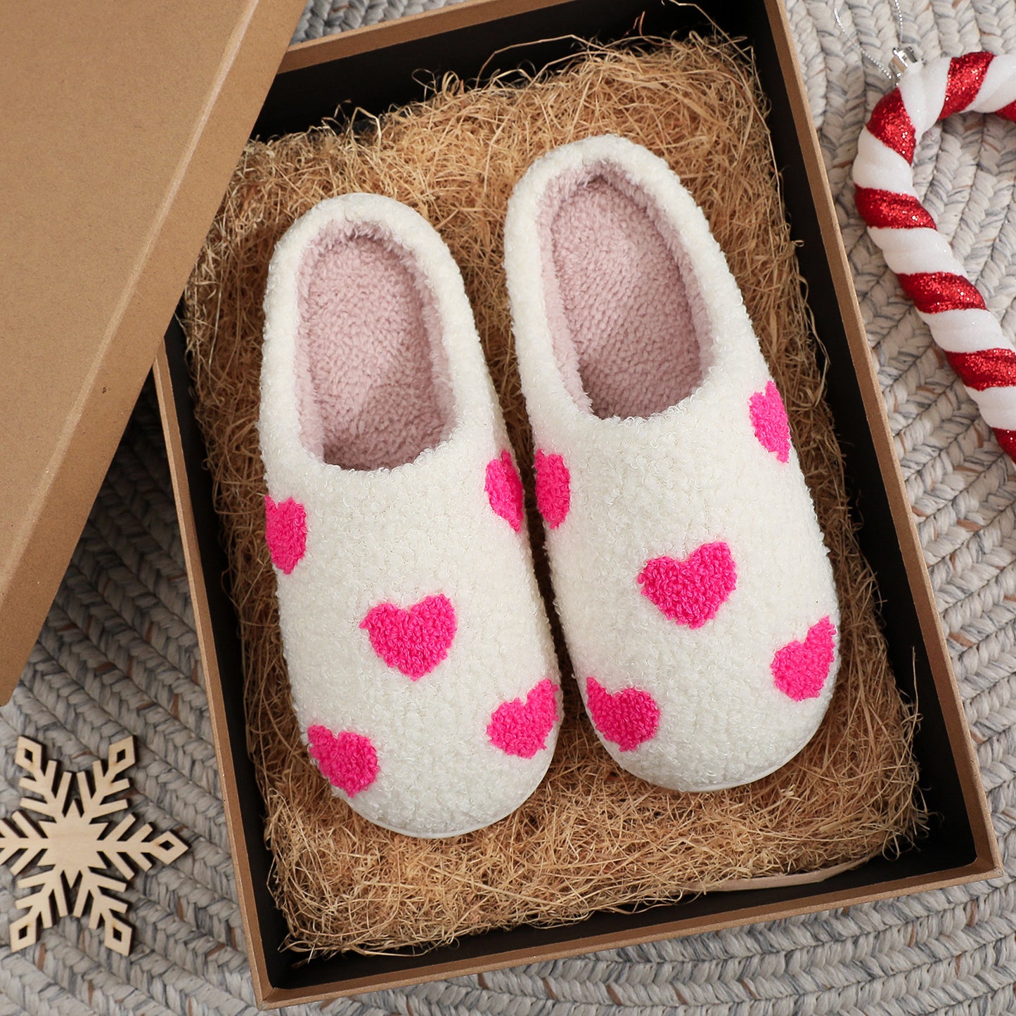 Julie – Cozy Indoor Love Cotton Slippers