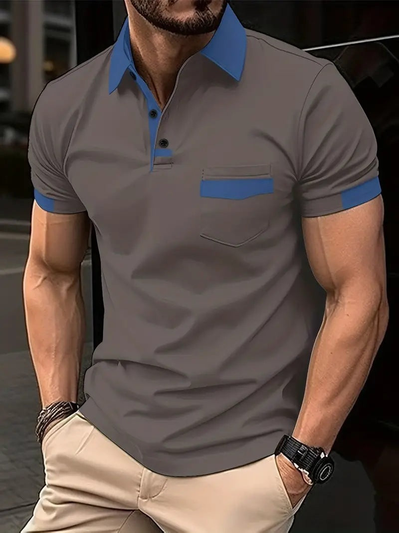 Mick – Men's Loose Fit Polo Shirt with Zipper Details