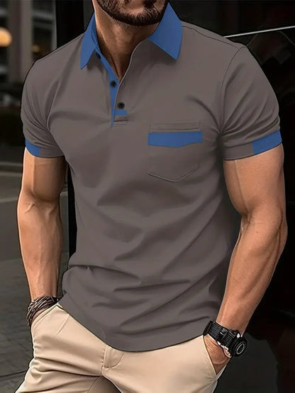 Mick – Men's Loose Fit Polo Shirt with Zipper Details