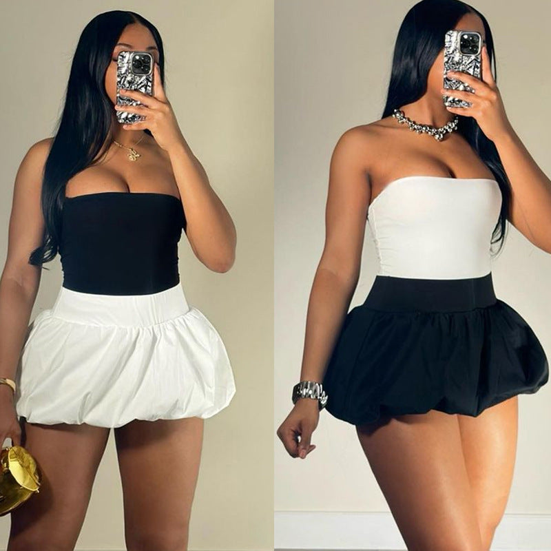 Christina – Puffy High Waist Ultra Short Skirt