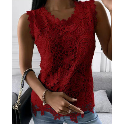 Ruby – Floral Lace Vest
