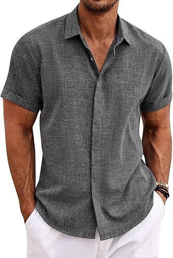 Terence – Men's Short Sleeve Casual Buckle Shirt