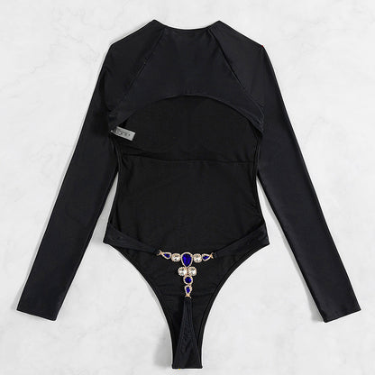 Andrea – Backless One-piece Swimsuit with Light Diamond