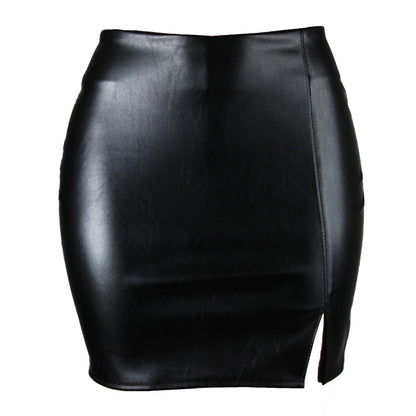 Lydia – Zipper Vegan Leather Skirt