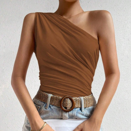 Grace – Casual Polyester Short-sleeved Blouse