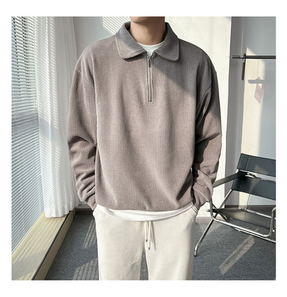 Victor – Men's Striped Polo Collar Sweater