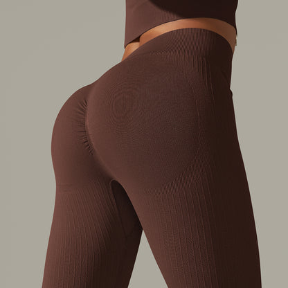 Anna – High Waist Fitness Pants with Stripes