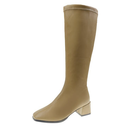 Christina – Sleek High Heel Vegan Knight Boots