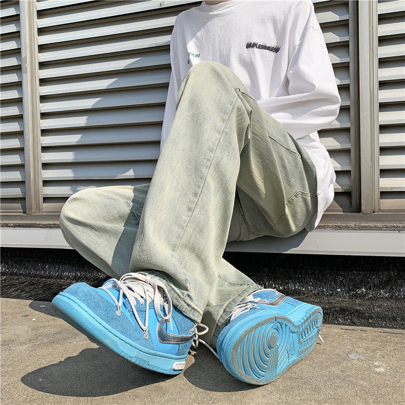 Isaac – Vintage Washed Loose Straight Jeans