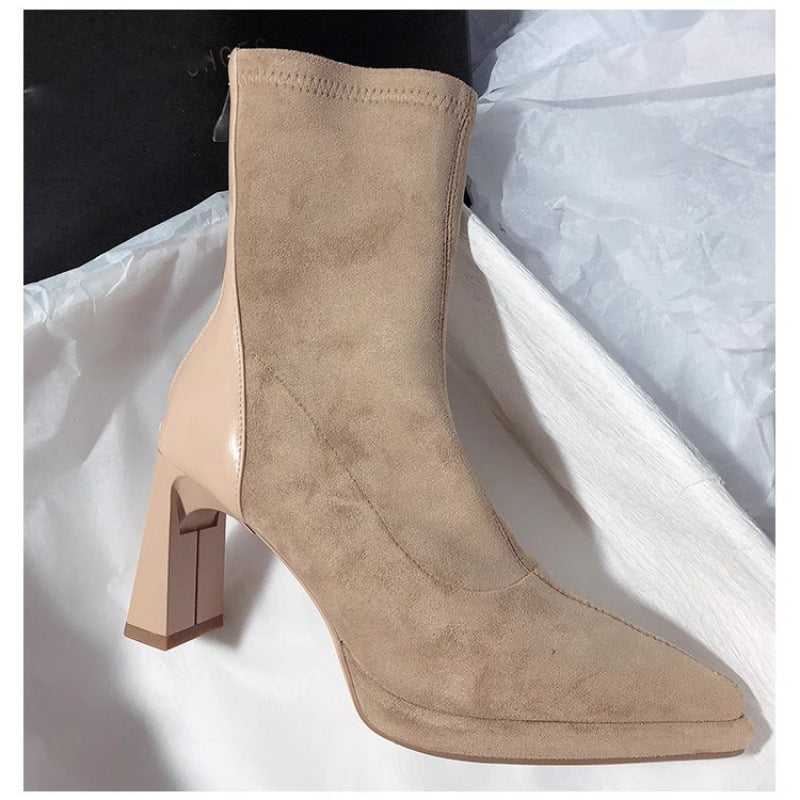 Hayley – Chunky Heel Pointed Toe Ankle Boots