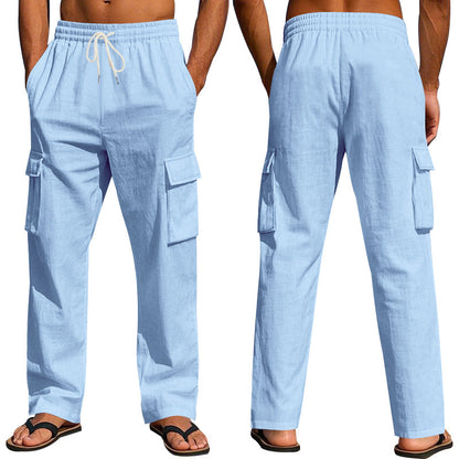 Luke – Men's Breathable Linen Cargo Pants