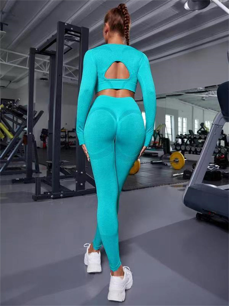 Rachael – Seamless Fitness Set with Hollow Design