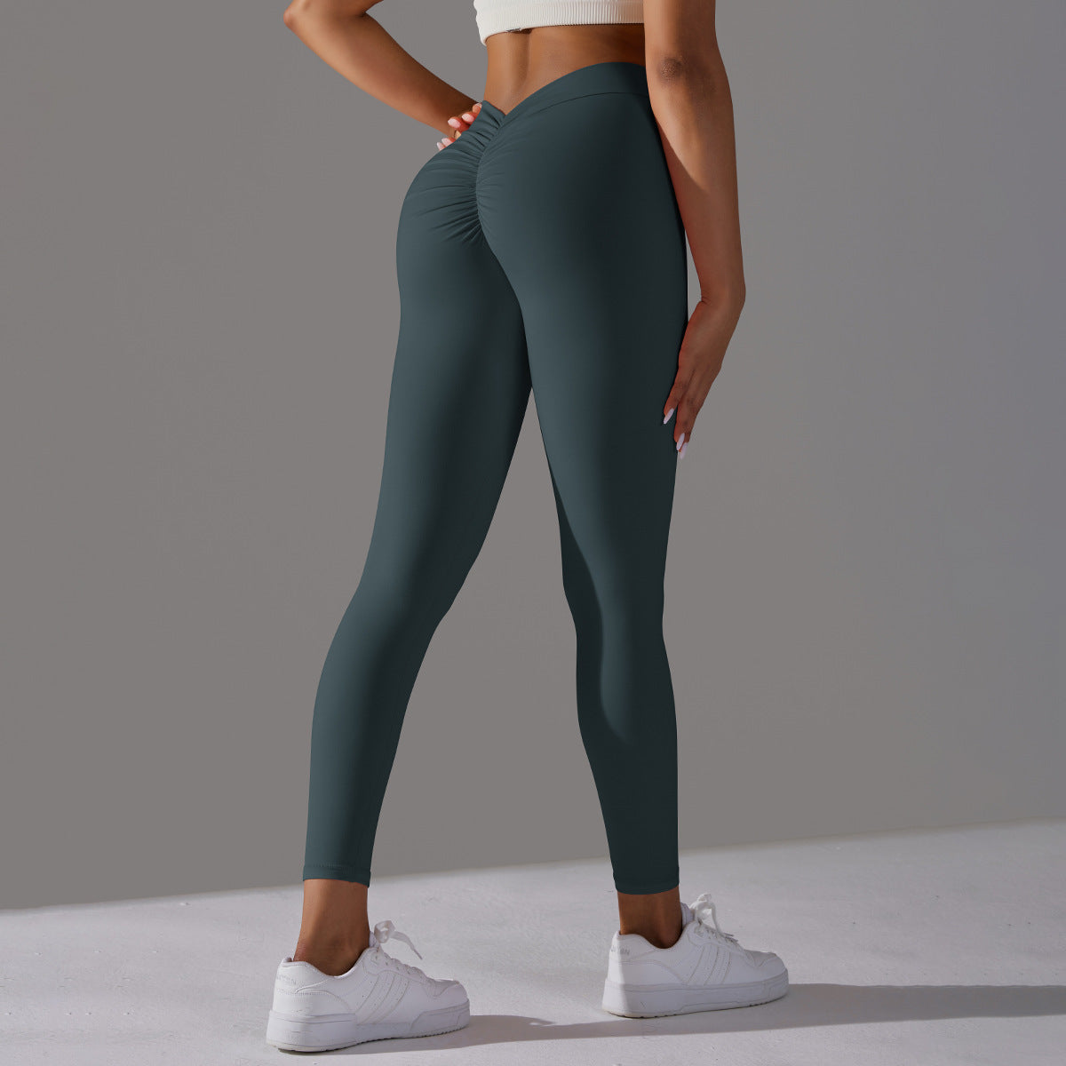 Vanessa – Brushed V Waist Pleated Yoga Pants