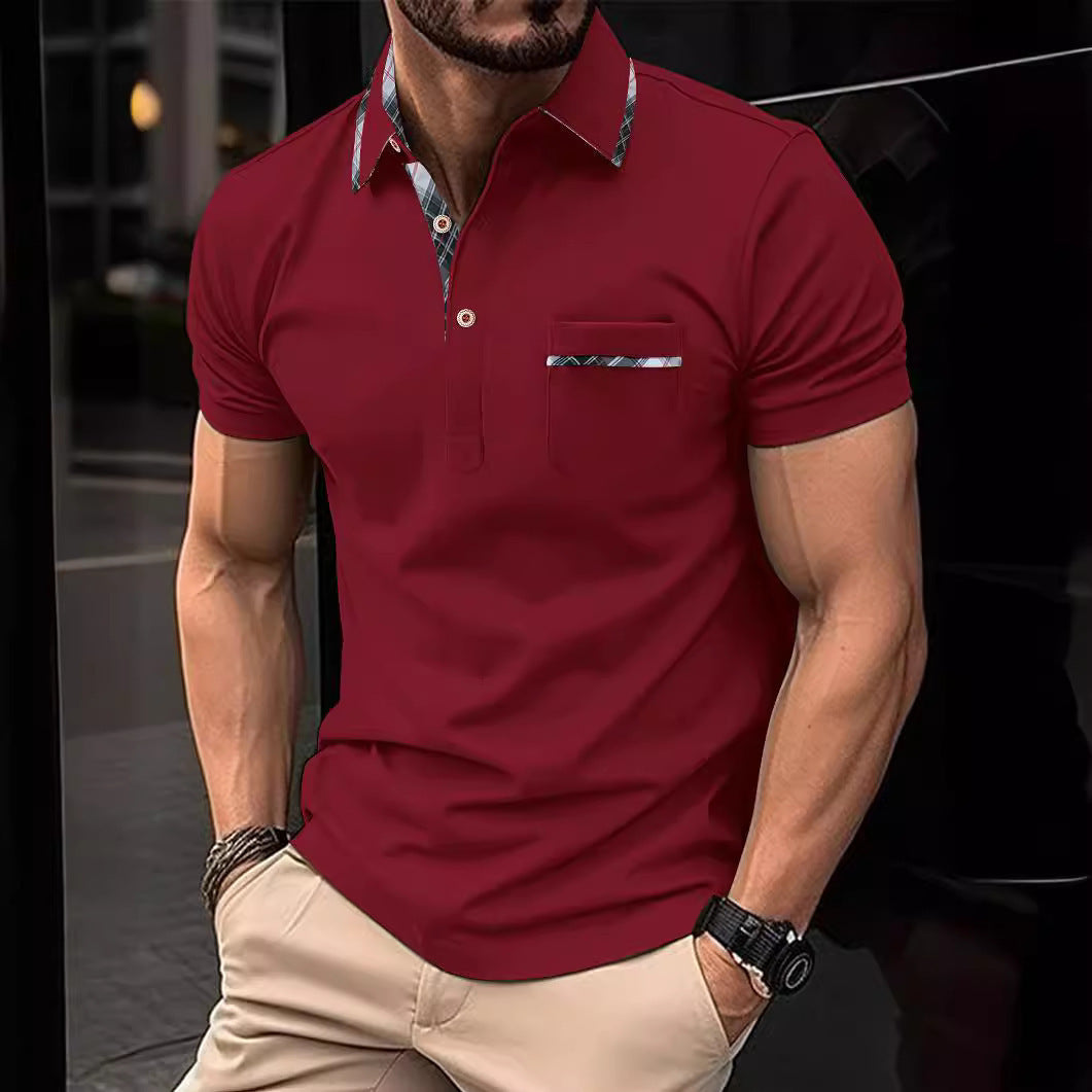 Roger – Casual Men's Polo Shirt with Asymmetric Design