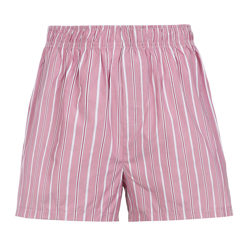 Diana – Casual Loose Beach Pants with Vertical Stripes