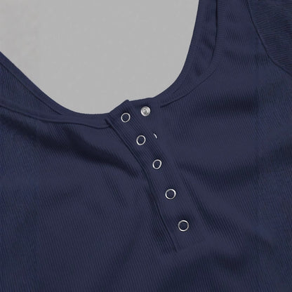 Kim – Women's Summer Textured Button Vest