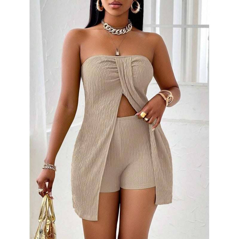 Jane – Strapless Bandeau Top and Shorts Set
