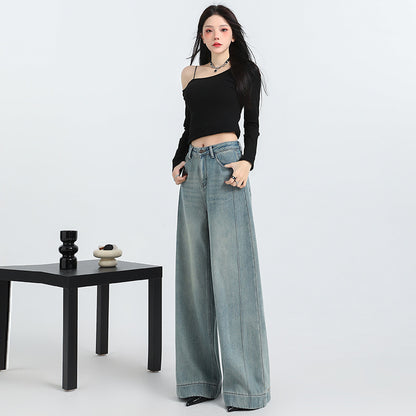Abigail – Retro High Waist Wide Leg Jeans