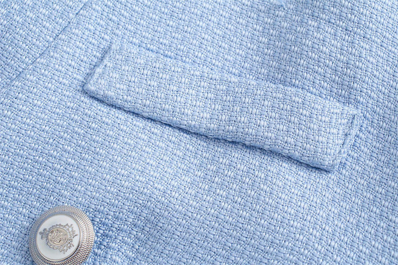 Heidi – Textured Double-breasted Blazer