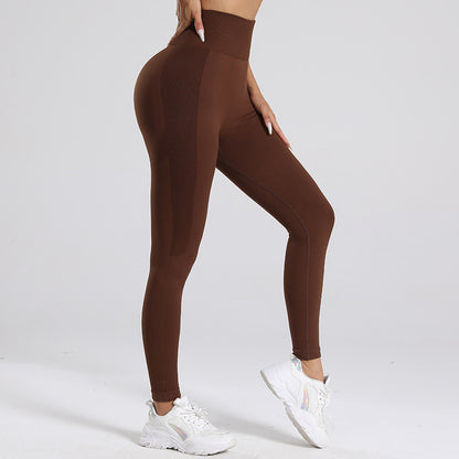 Susan – Straight Waist Yoga Pants with Peach Hip Design