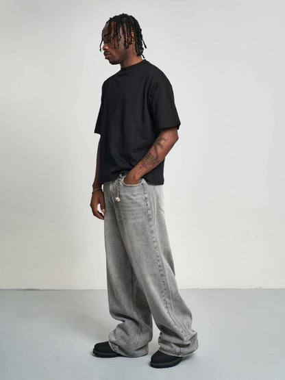 Paul – Silver Gray Straight-leg Jeans