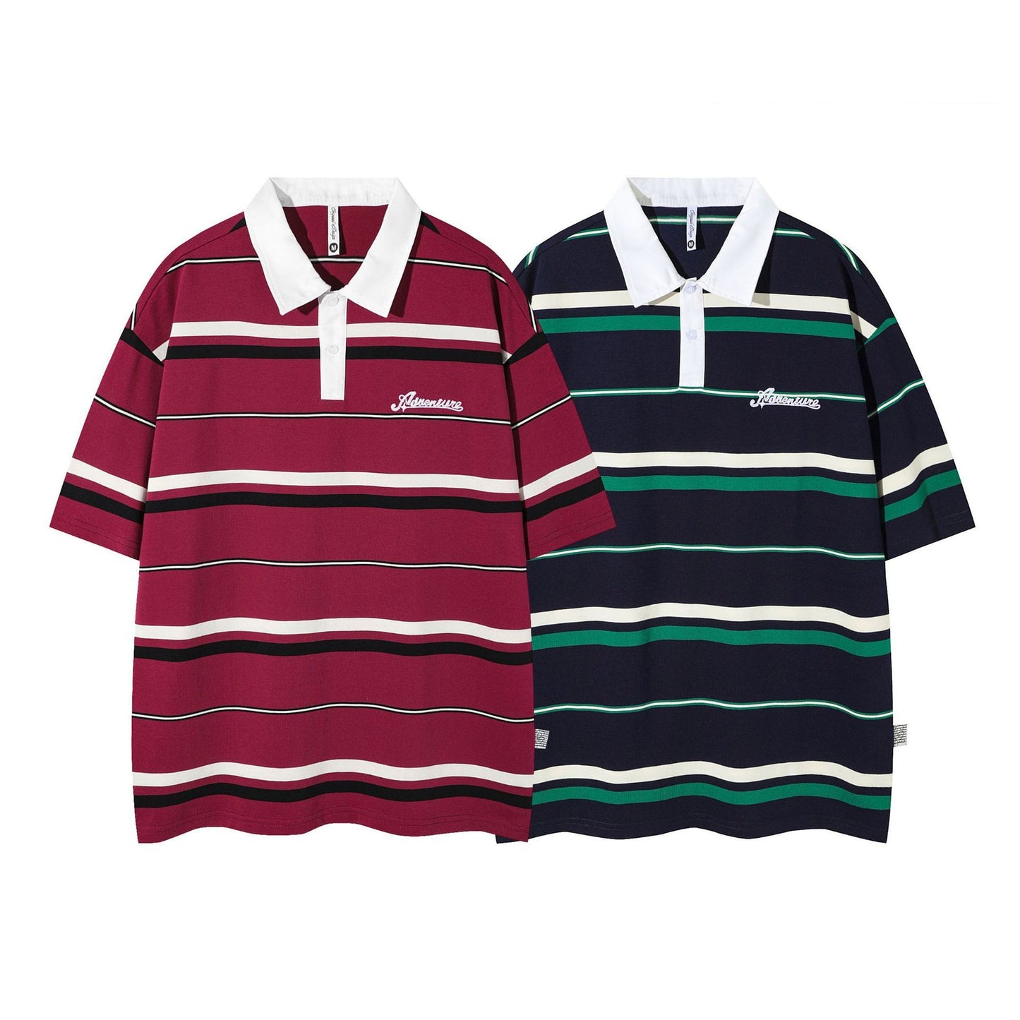 Roger – Retro Striped Polo Shirt