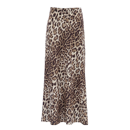 Joy – Leopard Print A-Line Skirt